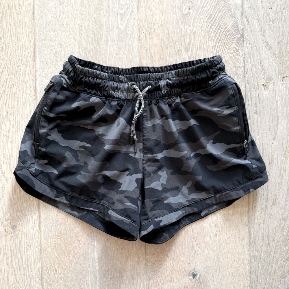 Athleta Girl Black Camo Shorts